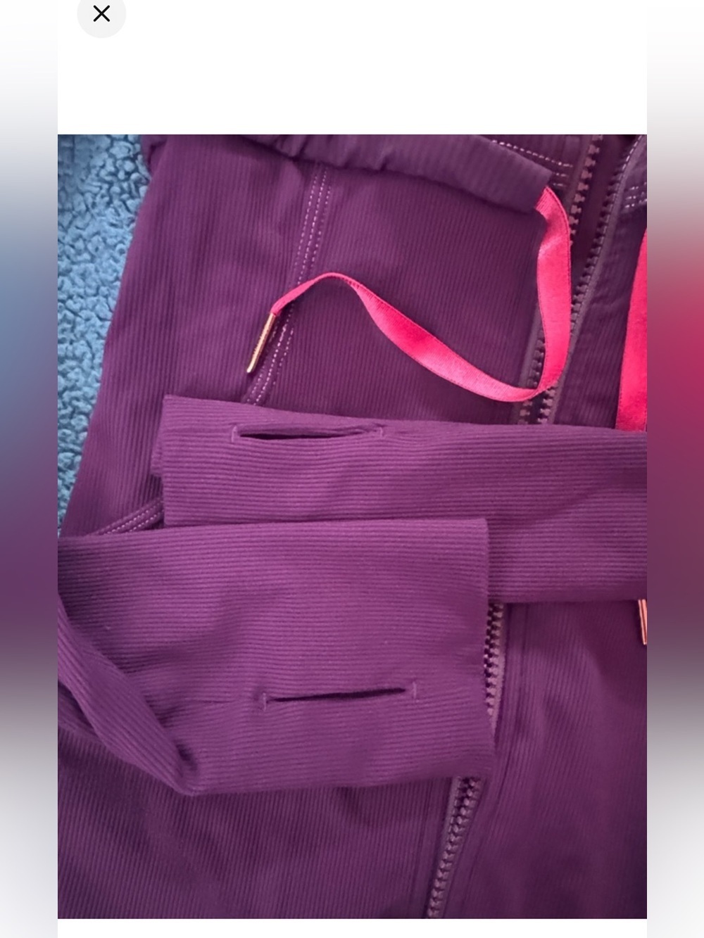 Lululemon Reversible Jacket Purple Pink Size 2 Hooded - Picture 7 of 7